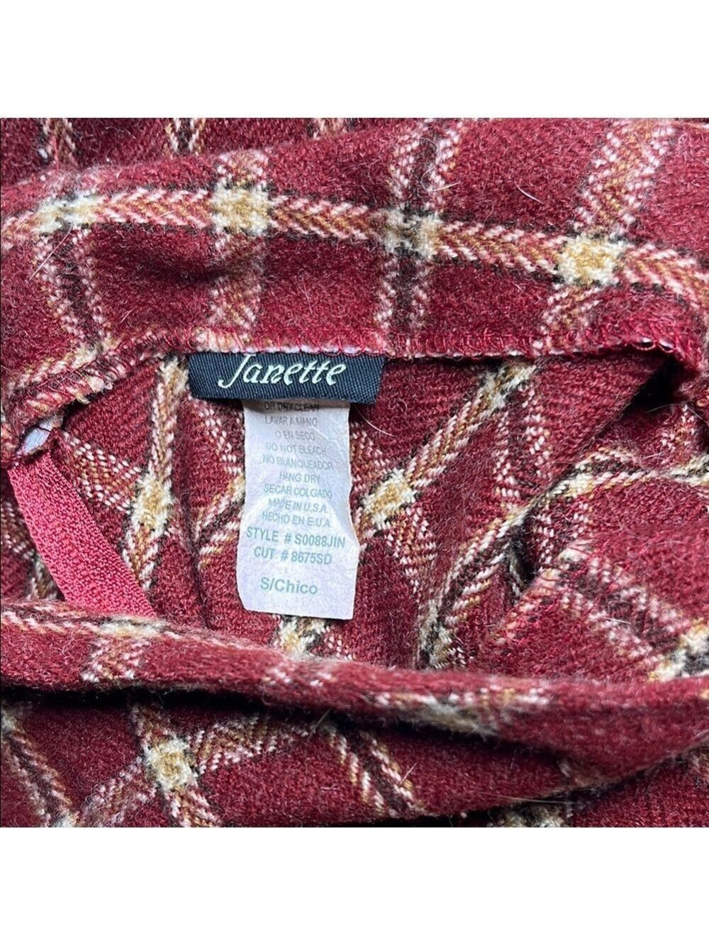 Vintage 70s Plaid Modest Midi Skirt Janette - Picture 3 of 7